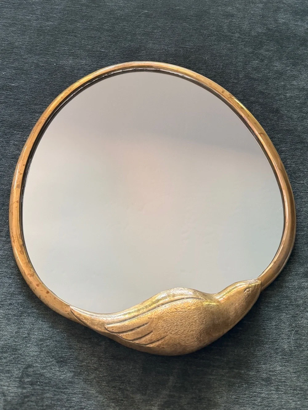 NEW Anthropologie Verne Bird Petite Round Gallery Wall Mirror, Brass